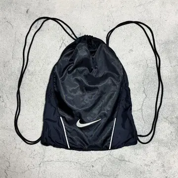 90s cityboy 나이키 로고 자수 냅색 드로우 스트링 백