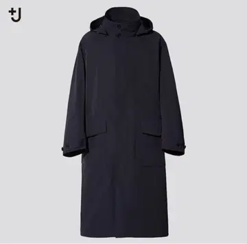 유니클로+J 오버 사이즈 후디드 롱 코트