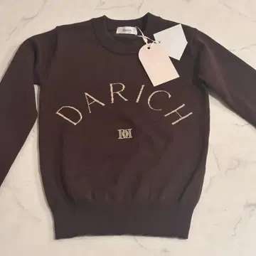 DARCH 로고 니트탑 브라운
