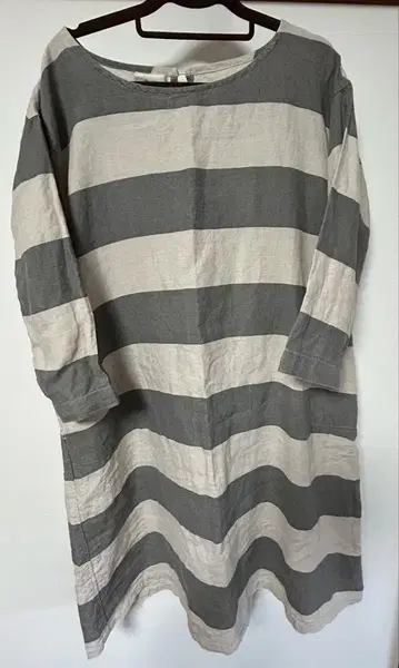 ICHI Antiquities 린넨 스트라이프 원피스