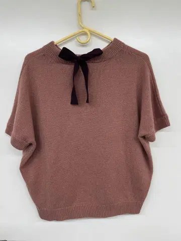 MassimoDutti 백리본 로즈 핑크 니트 S