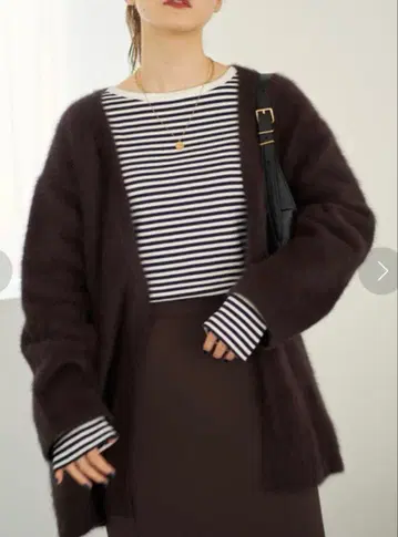 IENA 보더 골지 TS 롱 T