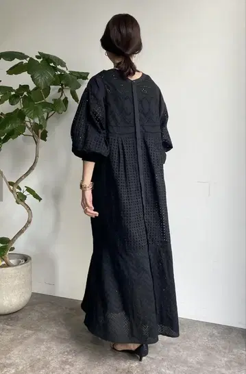 DouDou 레이스 2WAY 원피스 블랙