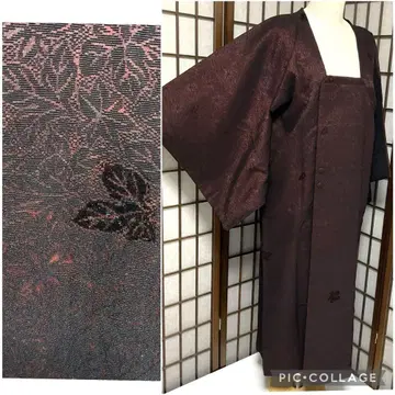 C813 순수 실크 겨울용 벨벳 롱 코트 마루이이마이 새상품급 기모노