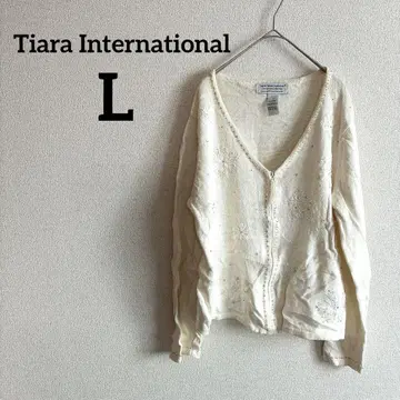 Tiara International 긴팔 가디건 [ L ] 화이트