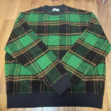 MALENKII 체크 니트 스웨터 한국 패션