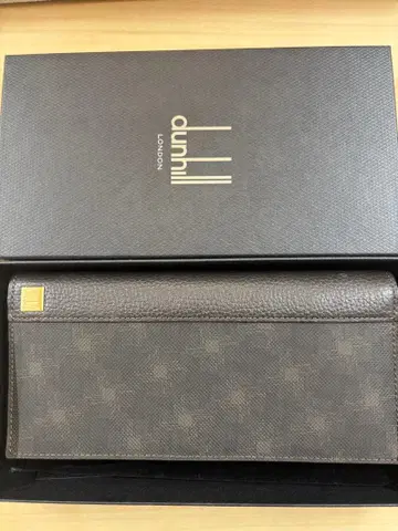 미사용 새상품 dunhill 블랙 이단 장지갑
