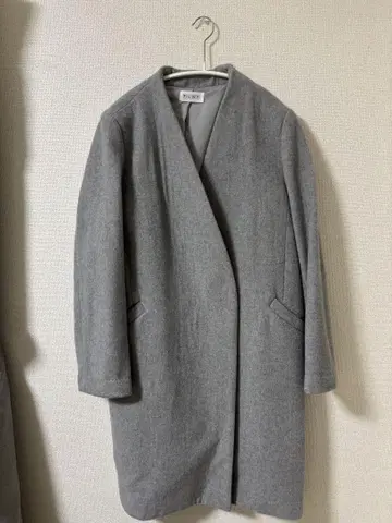 PLST 그레이 롱 코트