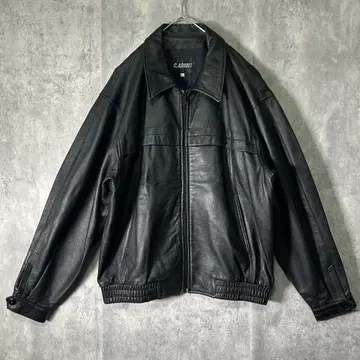 최고급 양가죽 가죽 자켓 블랙 짧은 기장 그리스제 빈티지 어깨 패드 없음