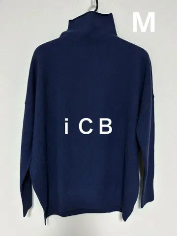 ICB 터틀넥 긴팔 니트 XS 네이비 양모/캐시미어 [ 새상품 ]