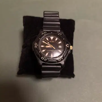 ALBA 블랙 방수 시계 V782-0F70