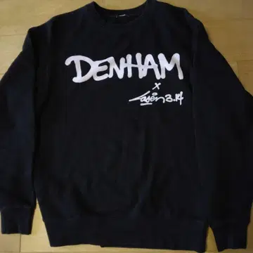 DENHAM x Lagen 3.17 블랙 맨투맨 트레이닝복