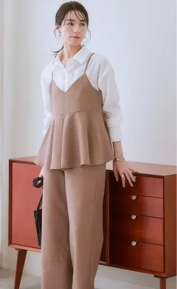모카 세미 와이드 팬츠 셋업