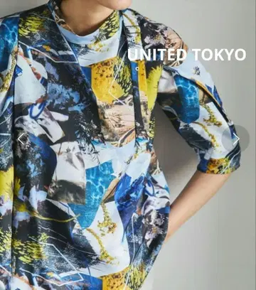 UNITED TOKYO 플로팅 보타니컬 프린트 상의