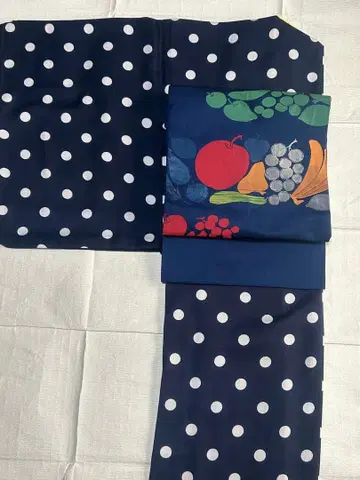세미 앤티크(Semi-antique) 채소 과일 패턴 나고야 오비