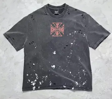 Choppers 데미지 가공 T셔츠 WEST COAST