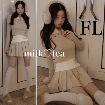 택 포함 새상품 다리치 DARICH 니트 셋업 베이지 FL