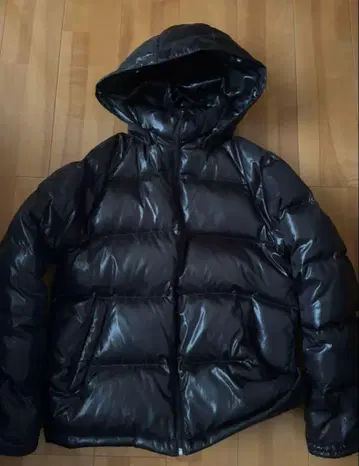 Edwin 광택 블랙 다운 자켓 XL (탈부착 가능)