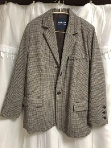 한국 MARBON EDITION 테일러드 자켓 브라운 체크