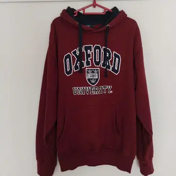 OXFORD UNIVERSITY 로고 후드티 L 사이즈 버건디