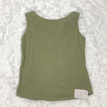 새상품 Liyoca 리요카 슬리브리스 블라우스 F 그린 개더 무지