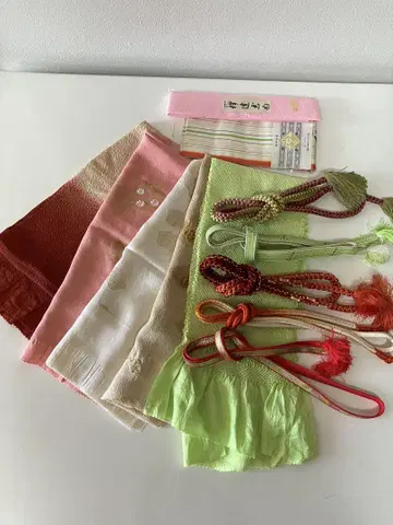 일본 정통의상 소품 세트 꽃무늬 6점