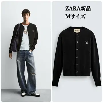 ZARA 해리 램버트 콜라보 미키마우스 패치 가디건 M 택 포함 새상품