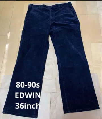 80-90s EDWIN 에드윈 코듀로이 팬츠 36inch 네이비