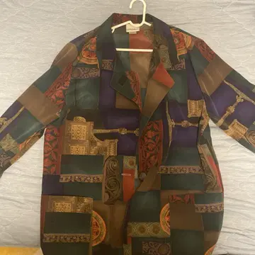 USA VINTAGE 미국 빈티지 의류 레트로 패턴 오버 테일러드 자켓