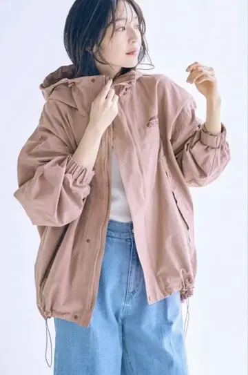 핑크 후드 부착 마운틴 파카 vis OUTDOOR 콜라보