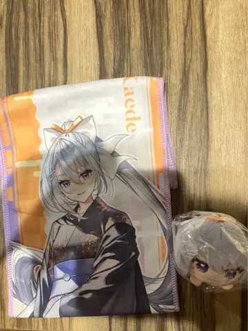 극락탕 니지산지 콜라보 히구치 카에데 모치코로링 타월 엽서
