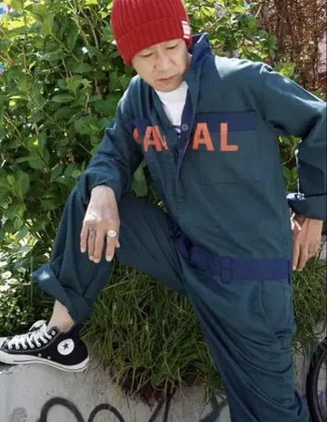 오버롤 작업복 다크 그린