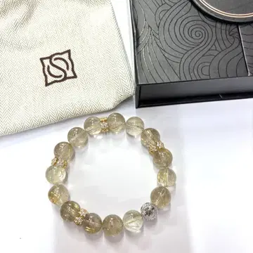 파워스톤 팔찌 골드 루틸