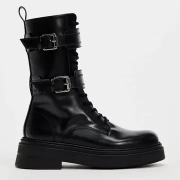 zara 레이스업 숏부츠 버클 레이스업 부츠