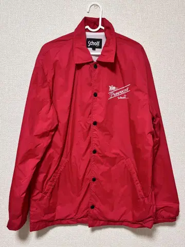 Schott 레드 나일론 자켓 L
