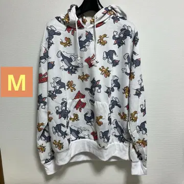 미사용 새상품 톰과 제리 후드 부착 후드티 M 톰제리
