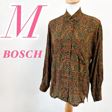 보쉬 BOSCH 긴팔 셔츠 M 올 패턴 빈티지 실크 100%