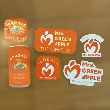 Mrs. GREEN APPLE x KIRIN 굿에일 스티커 6장