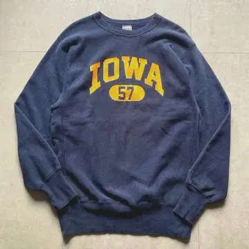 90s 챔피온 리버스 위브 USA IOWA 빈티지 NAVY