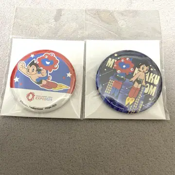 오사카 간사이 박람회장 한정품 미야쿠미야쿠 철완 아톰 캔뱃지