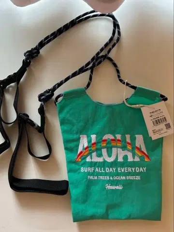 하와이 자수 Aloha 프린트 숄더백