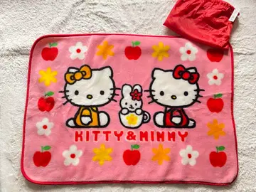 레어 희귀! 새상품 1998년 산리오 헬로키티 미미 무릎 담요