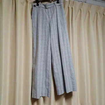 삼성 드레스 SOEN 체크 팬츠 와이드 팬츠
