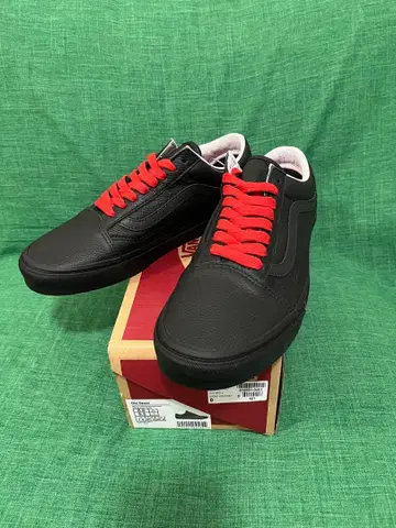 vans 올드스쿨 블랙 가죽 블랙