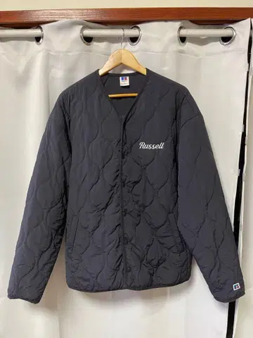 Russell 블랙 퀼팅 자켓