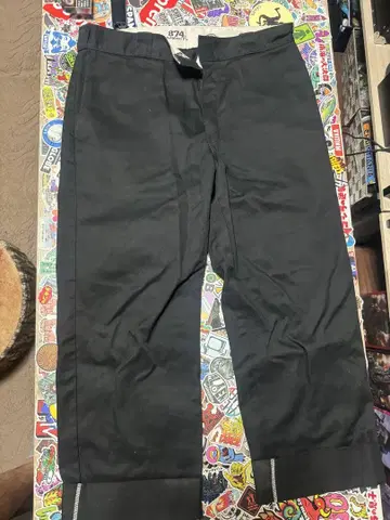 Dickies 874 블랙 워크 팬츠 34
