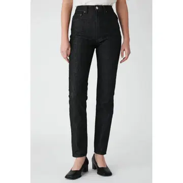 MOUSSY PLAIN JEANS BLK STRAIGHT SLIM