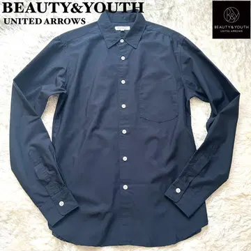 BEAUTY&YOUTH 셔츠 긴팔 네이비 버튼 셔츠 XS