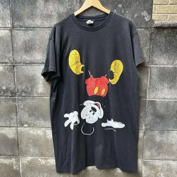 90s USA제 Disney 거꾸로 미키마우스 빈티지 티셔츠