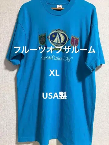 FRUIT OF THE LOOM T셔츠 XL 스카이블루 USA제 헤인즈